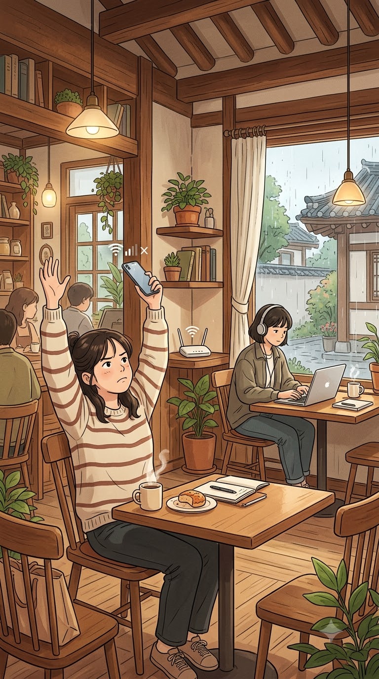 카페 와이파이가 자리마다 다른 진짜 이유 — 비밀번호 문제가 아니었다